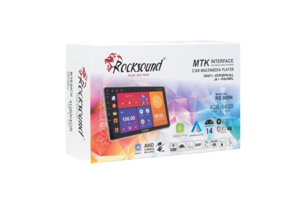 RS 909N | Premium Rocksound 9”/10” Android Multimedia Player | Quad Core Processor | 4GB+64GB | Latest Android 14 - Image 2