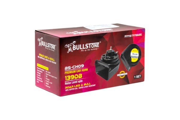BS-CH09 Bullstone Premium Dual Tone Car Horn - 139DB, Copper Coil, Universal Fit - Image 2